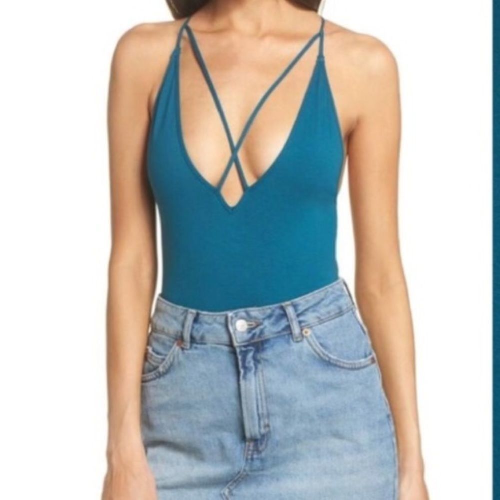 NWT $38 Sam Edelman | Strappy | Bodysuit in Moroccan Blue